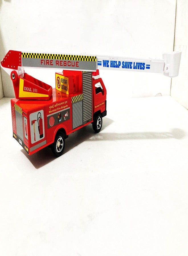 Shinsei Toy Car for Kids-Model-Fire Truck-Pull Back Action-with Movable and Collapsible Ladder0-Made in India-for Boys and Girls Above 3 Years,Red - Image 4
